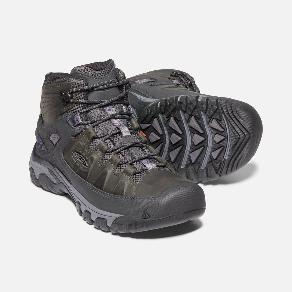 Botas de Seguridad Keen Mexico Negros - Hombre Targhee Iii Waterproof Mid - DW8614075